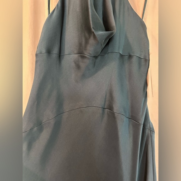 NWT Jones New York Dress, Size 8, Peacock Blue Pleated Back, 100% Silk - Picture 7 of 10